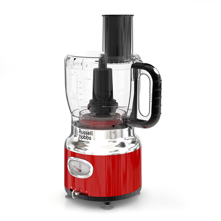 Retro Style Food Processor Red